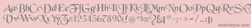 BlackRegular Font – Gray Fonts on Pink Background