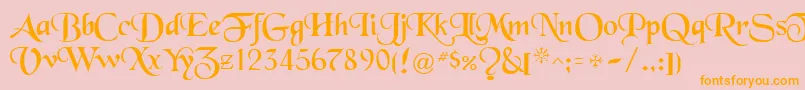 BlackRegular Font – Orange Fonts on Pink Background