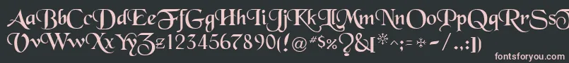 BlackRegular Font – Pink Fonts on Black Background
