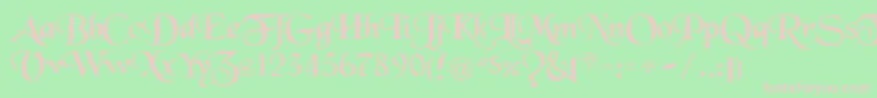 BlackRegular Font – Pink Fonts on Green Background