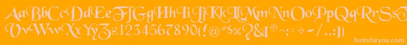 BlackRegular Font – Pink Fonts on Orange Background