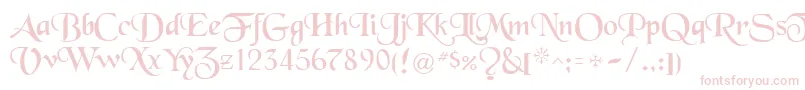 BlackRegular Font – Pink Fonts on White Background