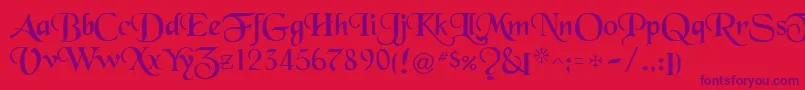 BlackRegular Font – Purple Fonts on Red Background