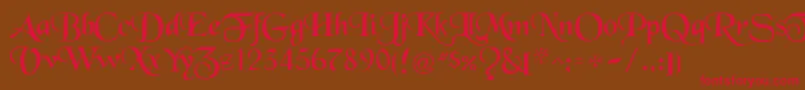 BlackRegular Font – Red Fonts on Brown Background