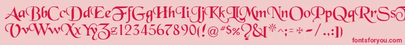 BlackRegular Font – Red Fonts on Pink Background