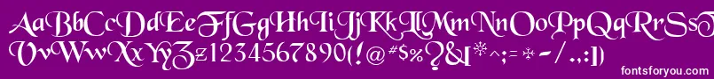 フォントBlackRegular – 紫の背景に白い文字