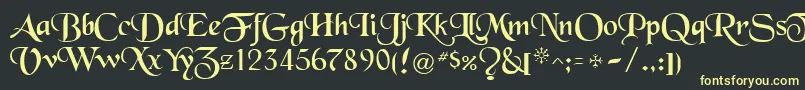 BlackRegular Font – Yellow Fonts on Black Background