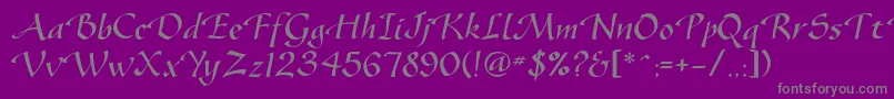 Vodevilec Font – Gray Fonts on Purple Background