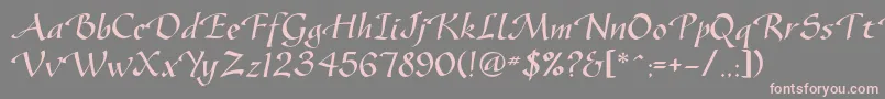 Vodevilec Font – Pink Fonts on Gray Background