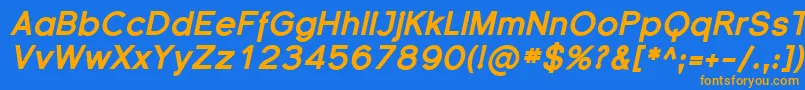 SfflorencesansblackItalic-fontti – oranssit fontit sinisellä taustalla