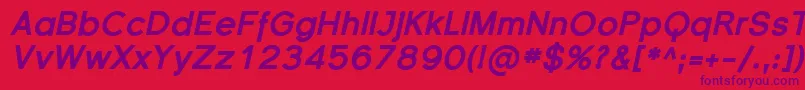 SfflorencesansblackItalic Font – Purple Fonts on Red Background