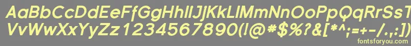 SfflorencesansblackItalic Font – Yellow Fonts on Gray Background