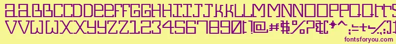 Alphecca Font – Purple Fonts on Yellow Background