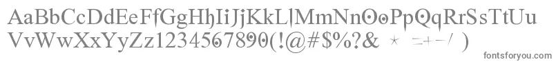 フォントGhostTheory1 – 白い背景に灰色の文字