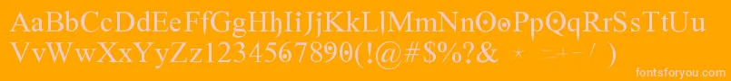GhostTheory1-Schriftart – Rosa Schriften auf orangefarbenem Hintergrund