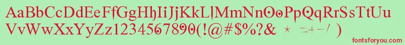 GhostTheory1 Font – Red Fonts on Green Background