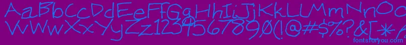 KenWeigand Font – Blue Fonts on Purple Background