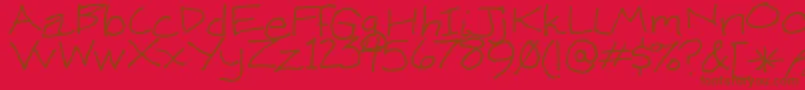 KenWeigand Font – Brown Fonts on Red Background
