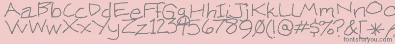 KenWeigand Font – Gray Fonts on Pink Background