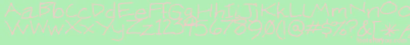 KenWeigand Font – Pink Fonts on Green Background