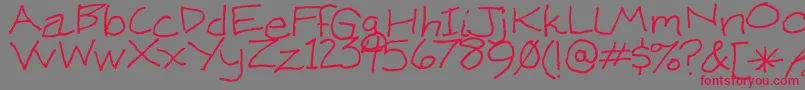 KenWeigand Font – Red Fonts on Gray Background