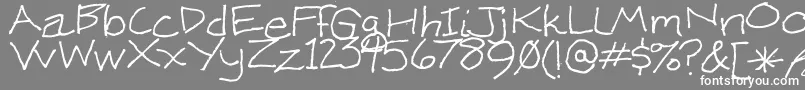 フォントKenWeigand – 灰色の背景に白い文字