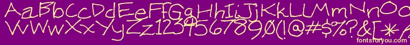 KenWeigand Font – Yellow Fonts on Purple Background