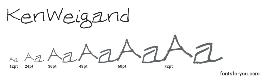 KenWeigand Font Sizes