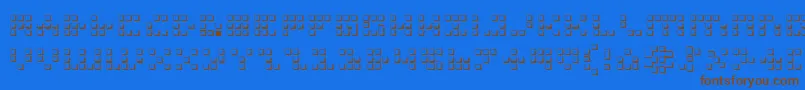 fuente Icon3D – Fuentes Marrones Sobre Fondo Azul