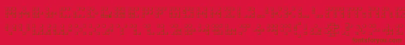Icon3D Font – Brown Fonts on Red Background