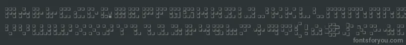 Czcionka Icon3D – szare czcionki na czarnym tle
