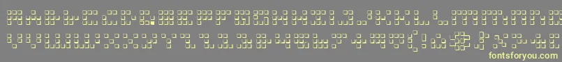 Шрифт Icon3D – жёлтые шрифты на сером фоне