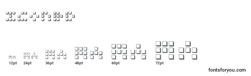 Größen der Schriftart Icon3D