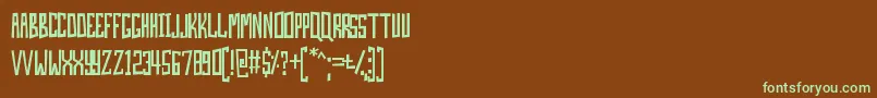 SkinAndBones Font – Green Fonts on Brown Background