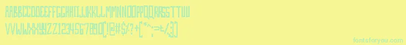 SkinAndBones Font – Green Fonts on Yellow Background