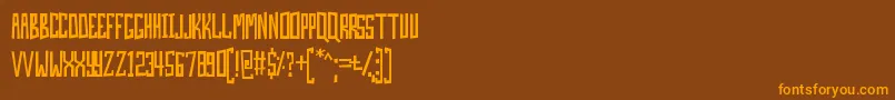 SkinAndBones Font – Orange Fonts on Brown Background