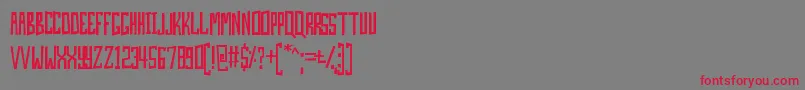 SkinAndBones-Schriftart – Rote Schriften auf grauem Hintergrund