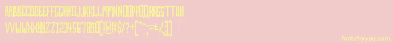 fuente SkinAndBones – Fuentes Amarillas Sobre Fondo Rosa