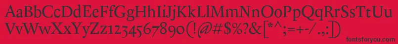 AntiqueAncienne Font – Black Fonts on Red Background