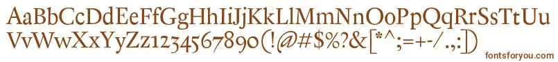Шрифт AntiqueAncienne – коричневые шрифты на белом фоне