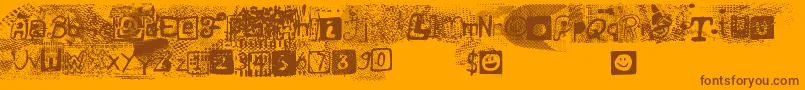 ForbbidenResolution Font – Brown Fonts on Orange Background