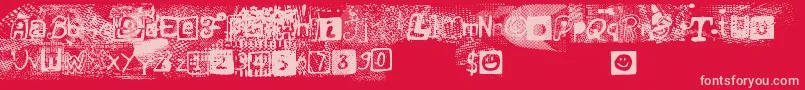 ForbbidenResolution Font – Pink Fonts on Red Background