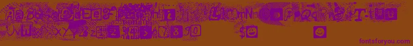 ForbbidenResolution Font – Purple Fonts on Brown Background