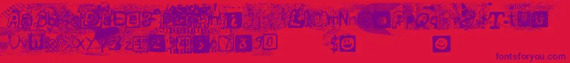 ForbbidenResolution Font – Purple Fonts on Red Background