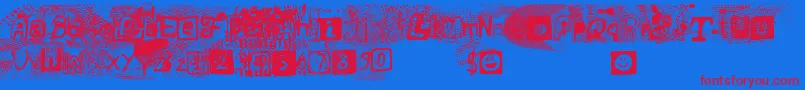 ForbbidenResolution Font – Red Fonts on Blue Background