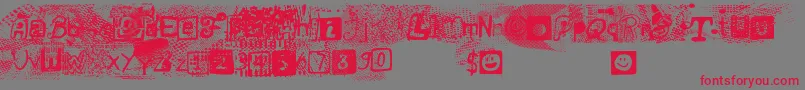 fuente ForbbidenResolution – Fuentes Rojas Sobre Fondo Gris