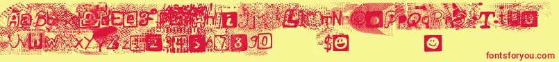 ForbbidenResolution Font – Red Fonts on Yellow Background
