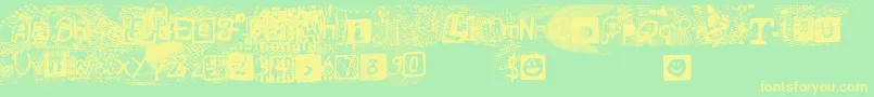 ForbbidenResolution Font – Yellow Fonts on Green Background