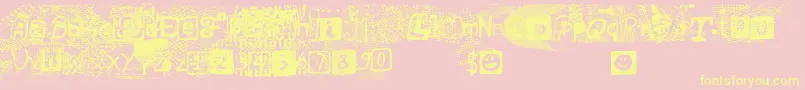 ForbbidenResolution Font – Yellow Fonts on Pink Background
