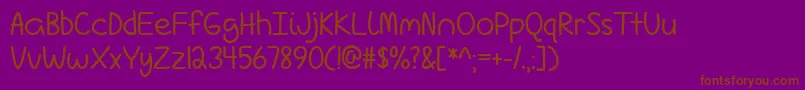 LoveIsComplicatedAgainTtf-Schriftart – Braune Schriften auf violettem Hintergrund